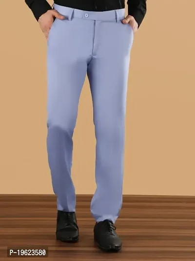 STALLINO Fashion Blue Regular Fit Formal Trouser for Men - Office pant for Men