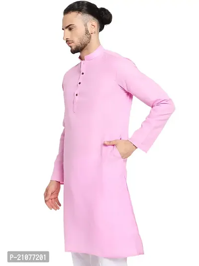 Classic Cotton Solid Kurta for Men-thumb3