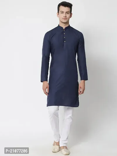 Classic Cotton Solid Kurta for Men-thumb2