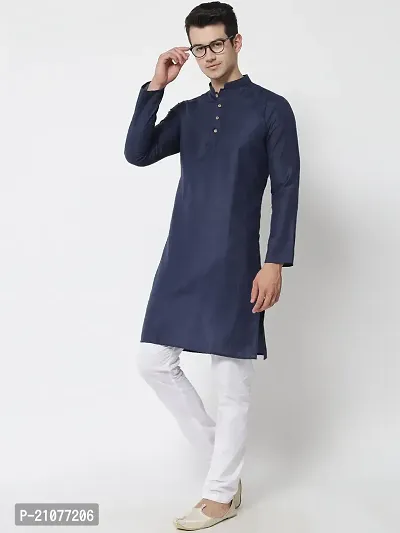 Classic Cotton Solid Kurta for Men-thumb3