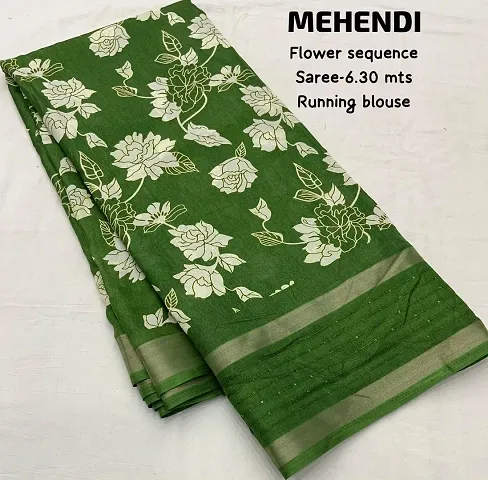 Hot Selling Cotton Silk Saree with Blouse piece 