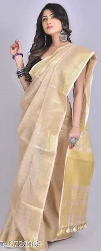 Tissue Zari Woven Sarees with Blouse piece