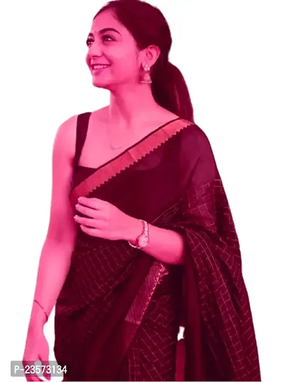 Beautiful Art Silk  Saree With Blouse Piece With Women-thumb0