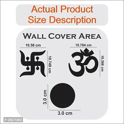 4202 Om 2 Swastik 80 Dot Silver wall   acrylic stickers  wall  stickers  for wall   stickers.161 Pieces of 84-thumb2