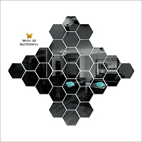 42030 Hexagon Black wall   acrylic stickers  wall  stickers  for wall   stickers.273 Pieces Of 30-thumb1