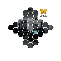 42031 Hexagon Black wall   acrylic stickers  wall  stickers  for wall   stickers.278 Pieces Of 30-thumb1