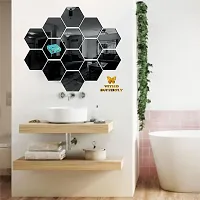 42014 Hexagon Black wall   acrylic stickers  wall  stickers  for wall   stickers.207 Pieces Of 14-thumb1