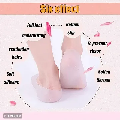 Anti Crack Full Length Silicone Foot Protector Moisturizing Socks for Foot-Care and Heel Cracks,socks for cracked feet,heel pad for heel pain-thumb2