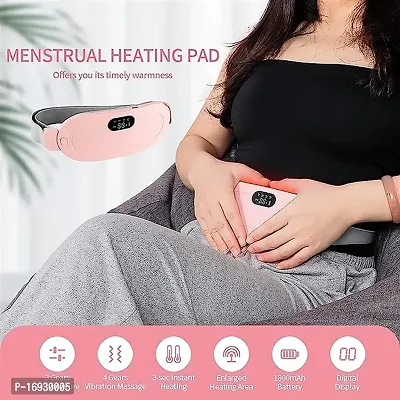 Portable Cordless Heating Pad, Electric Waist Belt Device, Fast Heating Pad with 3 Heat Levels and 3 Massage Modes, Back or Belly Heating Pad for Women and Girl-thumb4