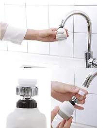 WHITE COLOUR 360 Degree Rotating Water-Saving Sprinkler, Faucet Aerator, 3-Gear Switch Adjustable Head Nozzle Splash-Proof Filter Extender Sprayer for Kitchen-thumb3
