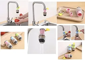 multicolor 360 Degree Flexible Rotating 2 Modes Water Saving Faucet Shower (1 Piece, multicolor)-thumb1