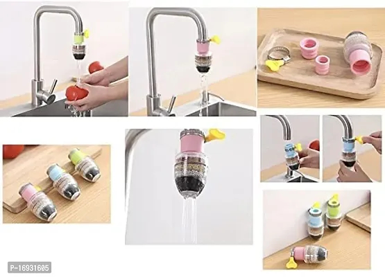 multicolor 360 Degree Flexible Rotating 2 Modes Water Saving Faucet Shower (1 Piece, multicolor)-thumb2