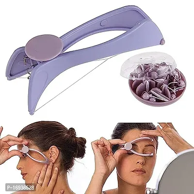 Silique Eyebrow Face And Body Hair Threading and Removal System Tweezers Kit Purple Color-thumb2