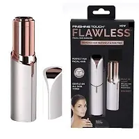 whitecolor Flawless Hair Remover Touch Epilator Wax Electric Hair Removal Painless Lipstick Shaving Razor white  and gold color-thumb3