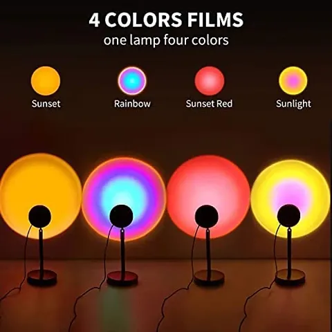 Sunset Lamp with Remote Control - 16 Colors/4 Modes UFO Shape Rainbow Projection Night Light,