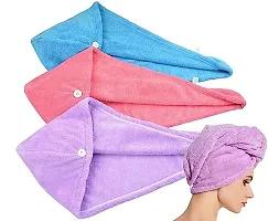 Cotton Quick Absorbent Hair Drying Magic Hair Towel Wrap for Women-thumb3