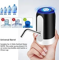 Automatic Water Dispenser Pump | USB Rechargeable Battery Water Pump for 20 Litre Bottle | Electric Water Dispenser | Water Can Dispenser Pump with Built in Copper String Benefits (Black)-thumb1