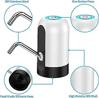 Automatic Water Dispenser Pump | USB Rechargeable Battery Water Pump for 20 Litre Bottle | Electric Water Dispenser | Water Can Dispenser Pump with Built in Copper String Benefits (Black)-thumb2