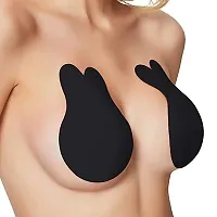 Cotton nipple cover 2 pcs black-thumb1