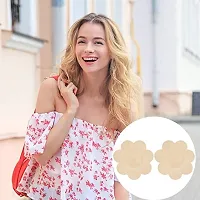 Nipple Cover 10 Pcs Brozigo Pasties Nipple Covers for Woman 10 Pairs Self-Adhesive Breast Petals for Summer Dress Beige (Free Size)-thumb3