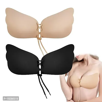Women's Silicone Padded Wire Free Push Up Bra random color pack of 1-thumb0