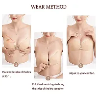 Women's Silicone Padded Wire Free Push Up Bra random color pack of 1-thumb1