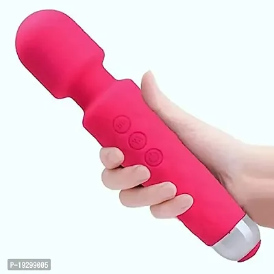 Cordless Rechargeable Battery Powered Personal Body Wand Massager Machine for Full body with 20 Vibration Modes with 8 Speeds  Water Resistant Women  Men, Multicolor (Pack of 1)-thumb0