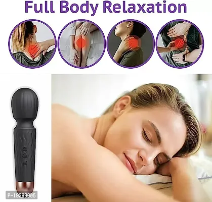 Cordless Rechargeable Battery Powered Personal Body Wand Massager Machine for Full body with 20 Vibration Modes with 8 Speeds  Water Resistant Women  Men, Multicolor (Pack of 1)-thumb3