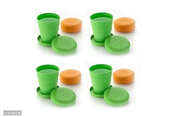 Folding Water Cup Portable Silicone Telescopic Drinking Collapsible Cup Multi-Function Travel Cup Foldable Silica Mug(1 Pc Set)-thumb2
