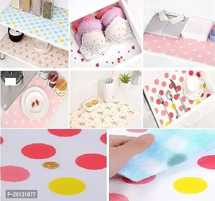 Anti Slip PVC Waterproof Place Mat for Kitchen Cupboard Liners, Refrigerator, Table 30X300 cm, Multicolour (1 Roll)-thumb5