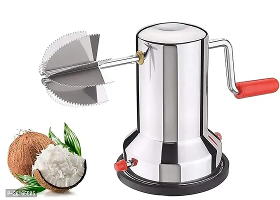 Stainless Steel Coconut Scrapper Crusher with Vacuum Base, Coconut scrapers Machine, Coconut scrapers Latest, Coconut graters, Coconut graters for Kitchen, Coconut Scrapper (Stainless Steel)