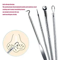 Blackhead and White Head Removal Tool Kit| 4 in 1 Stainless With Plastic Case| Face Skin Care Kit Come Done Scar Extractor-thumb2