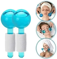 Facial Globe Ice Massager Ball Roller, for Face Care Redness Smoothing Relief (Multicolour, Pack of 2)-thumb4