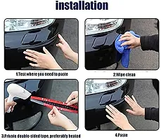 Car Front Rear Bumper Protector Corner Guard Anti-Collision Rubber Strips Scratch-Resistant Trim Cover for Cars SUVs | Set of 4-thumb1