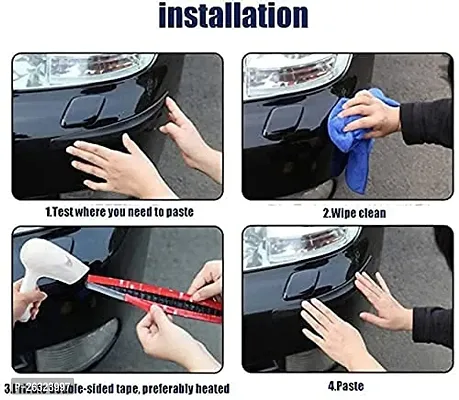 Car Front Rear Bumper Protector Corner Guard Anti-Collision Rubber Strips Scratch-Resistant Trim Cover for Cars SUVs | Set of 4-thumb2