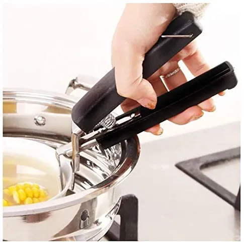Skyplex Hot Pot Gripper Pan Dish Clipper Stainless Steel Retriever Tong Warm Pot Holder Oven Chef Stove Gripper Clip for Bowl Plate Microwave Kitchen Tool