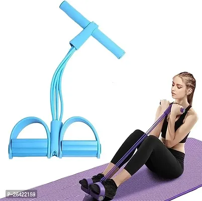 Pull Reducer Training Bands 4 Tubes Body Trimmer Pedal Exerciser Yoga Crossfit Exercise, Arm Exercise, Tummy Body Building Training Men and Womens (Pull Reducer)-thumb4