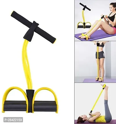 Pull Reducer Training Bands 4 Tubes Body Trimmer Pedal Exerciser Yoga Crossfit Exercise, Arm Exercise, Tummy Body Building Training Men and Womens (Pull Reducer)-thumb5