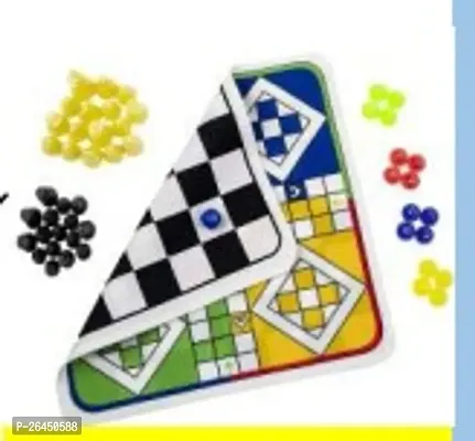 2 in 1 Ludo Chess Mat Games Mini Size 1 X 1 Feet Anti-Skid Reversible Foldable Party  Fun Games Board Game