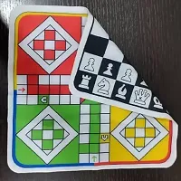 2 in 1 Ludo Chess Mat Games Mini Size 1 X 1 Feet Anti-Skid Reversible Foldable Party  Fun Games Board Game-thumb2