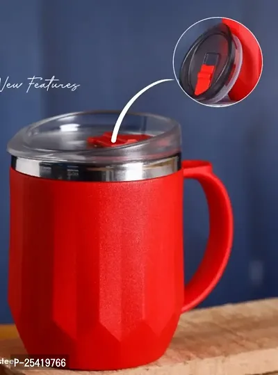 Multipurpose Stainless Steel Mug Red-thumb0