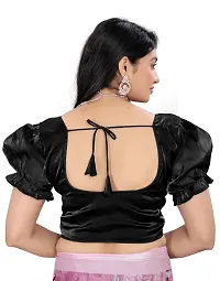 Reliable Black Organza Embellished Stitched Blouses For Women-thumb2
