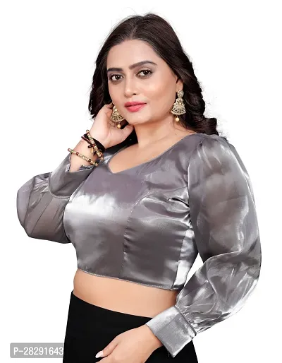 Classic Organza Stitched Blouse for Women-thumb0