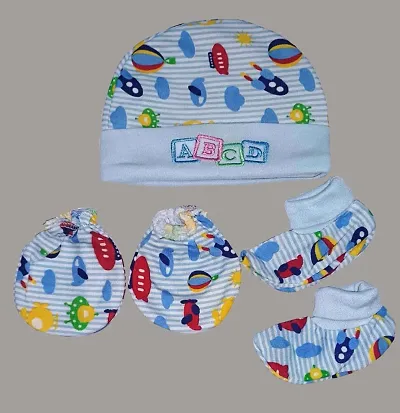 Baby Mittens Caps Gloves and Booty 0-3 Months Combo Set