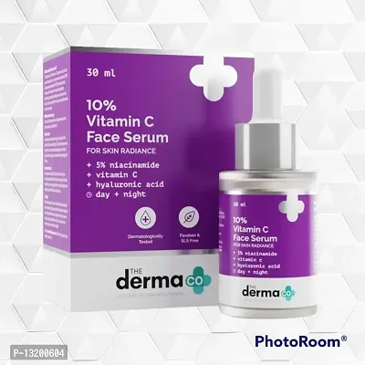 The Derma Co 10% Vitamin C Face Serum with Vitamin C, 5% Niacinamide  Hyaluronic Acid for Skin Radiance - 30ml(dermaco)