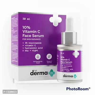 The Derma Co 10% Vitamin C Face Serum with Vitamin C, 5% Niacinamide  Hyaluronic Acid for Skin Radiance - 30ml(dermaco)