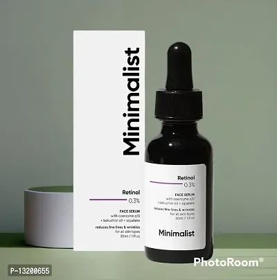 Minimalist 0.3% Retinol Face Serum For Anti Aging For Beginners | Night Face Serum With Retinol  Q10 To Reduce Fine Lines  Wrinkles | For Women  Men | Beginner Friendly Retinol Formula | 30 ml