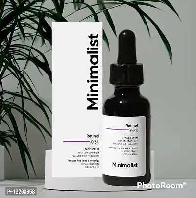 Minimalist 0.3% Retinol Face Serum For Anti Aging For Beginners | Night Face Serum With Retinol  Q10 To Reduce Fine Lines  Wrinkles | For Women  Men | Beginner Friendly Retinol Formula | 30 ml-thumb0