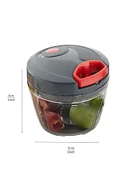 ZEBICS Big Quick Chopper Container 2 in 1 Jumbo Vegetable Chopper, Cutter with Storage Lid for Kitchen- 3 SS Blades (450ML)-thumb4