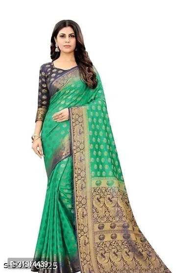 Stylish Art Silk Saree with Blouse piece For Women